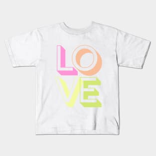 LOVE Pastel Rainbow Kids T-Shirt